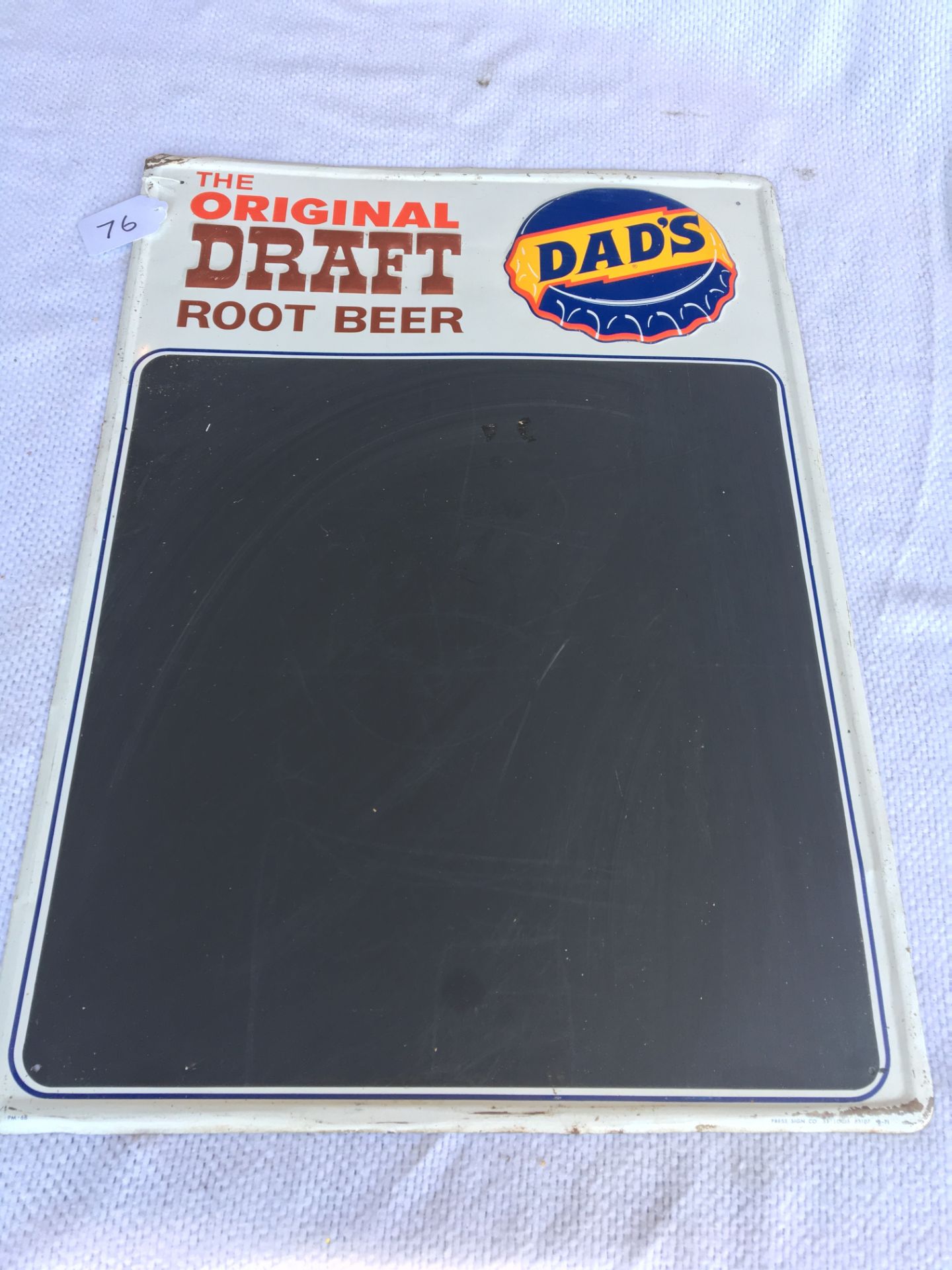 Dad's Root Beer, 20” x 28', Marquee Board Sign, Press Sign Company (B-71)