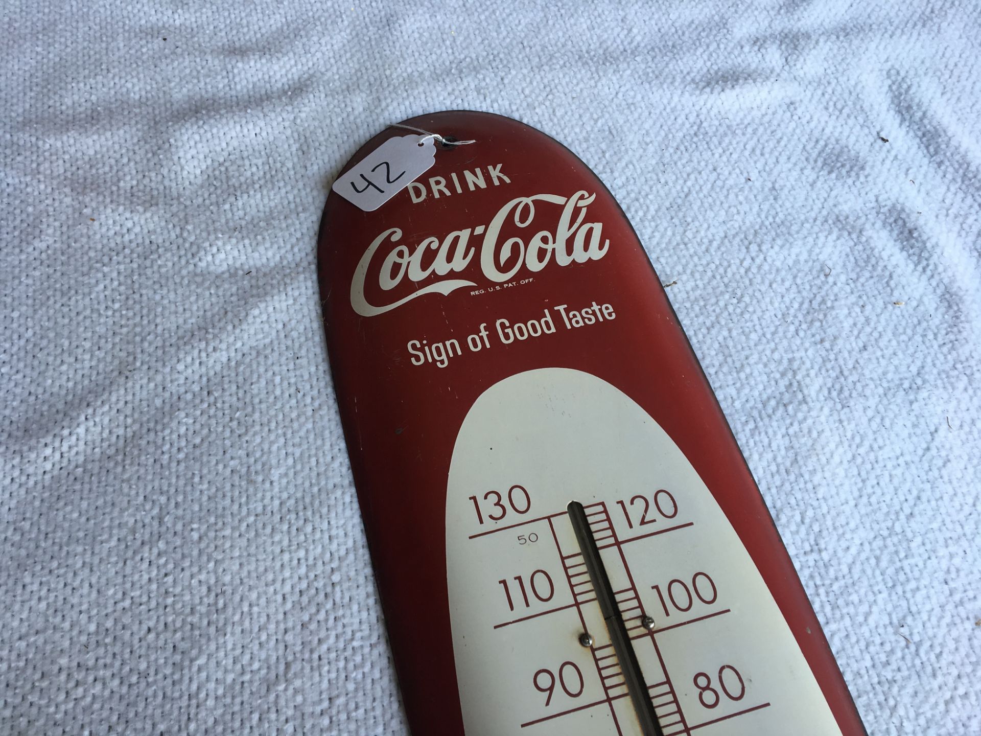 Coca-Cola, 8” x 30”, Thermometer - Image 2 of 2