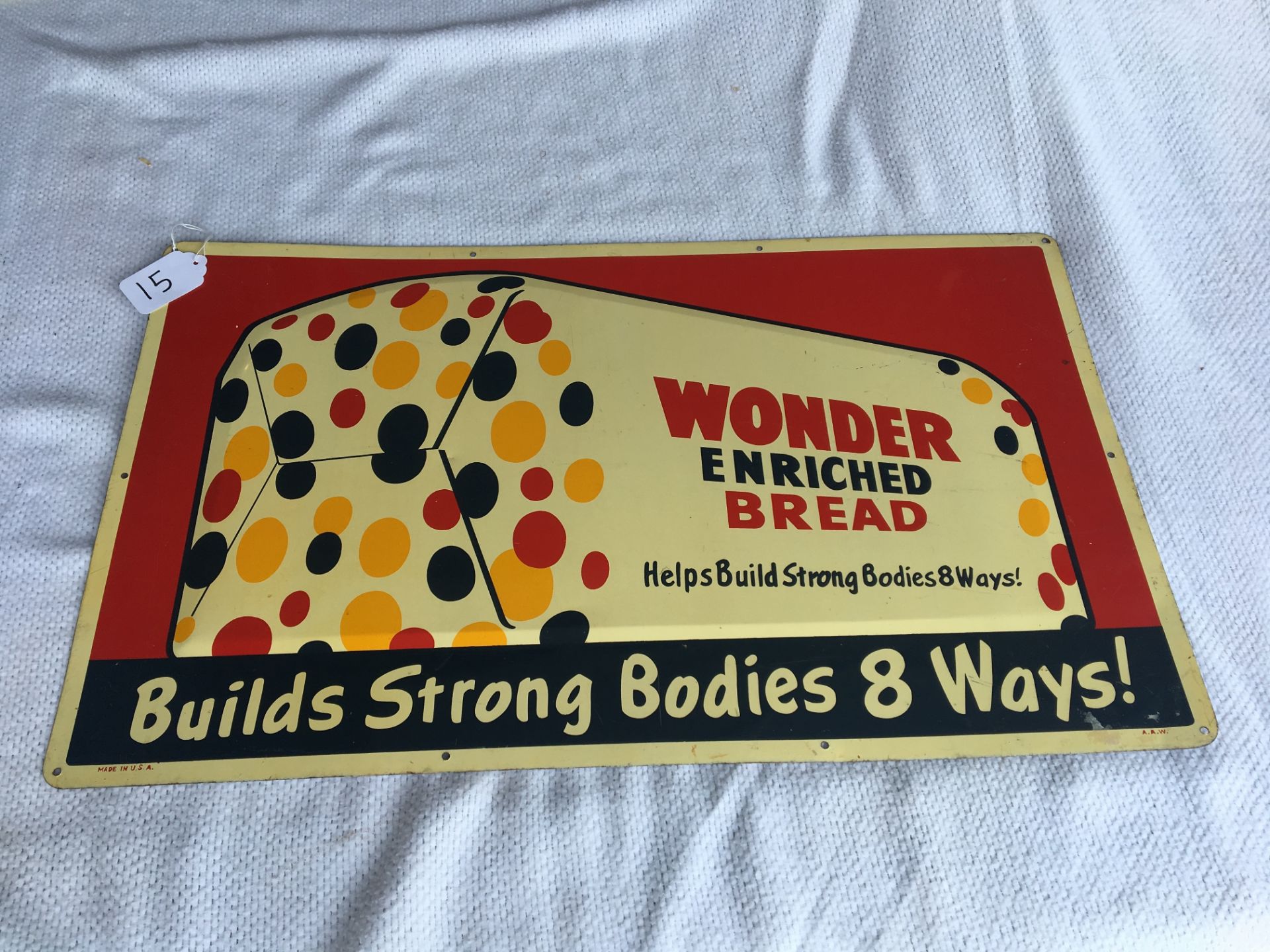 Wonder Bread, 18” x 30”, Metal Sign, USA A.A.W