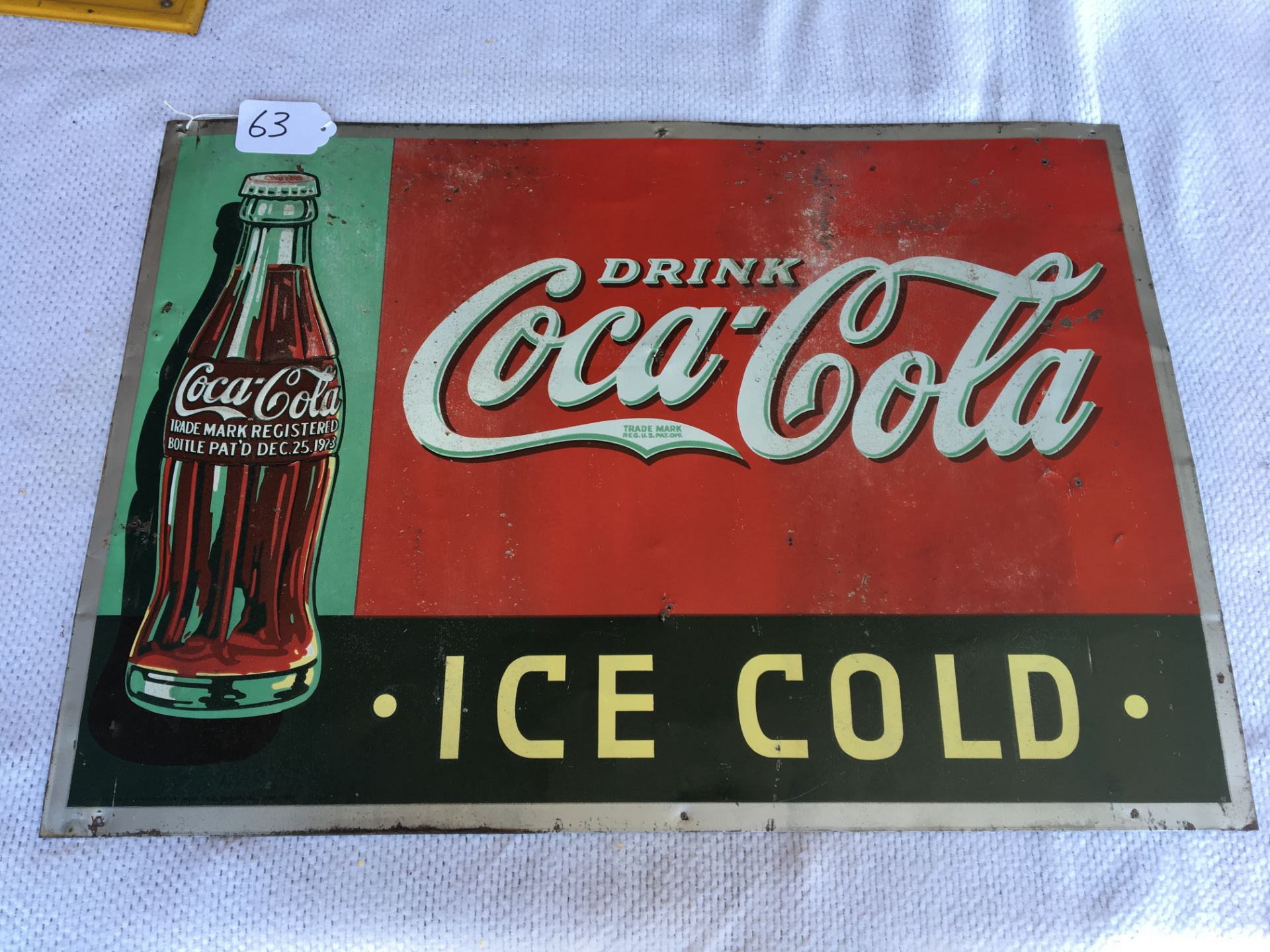 Coca-Cola, 19 ½” x 27 ¼”, Metal Sign, American Art Works – 1934