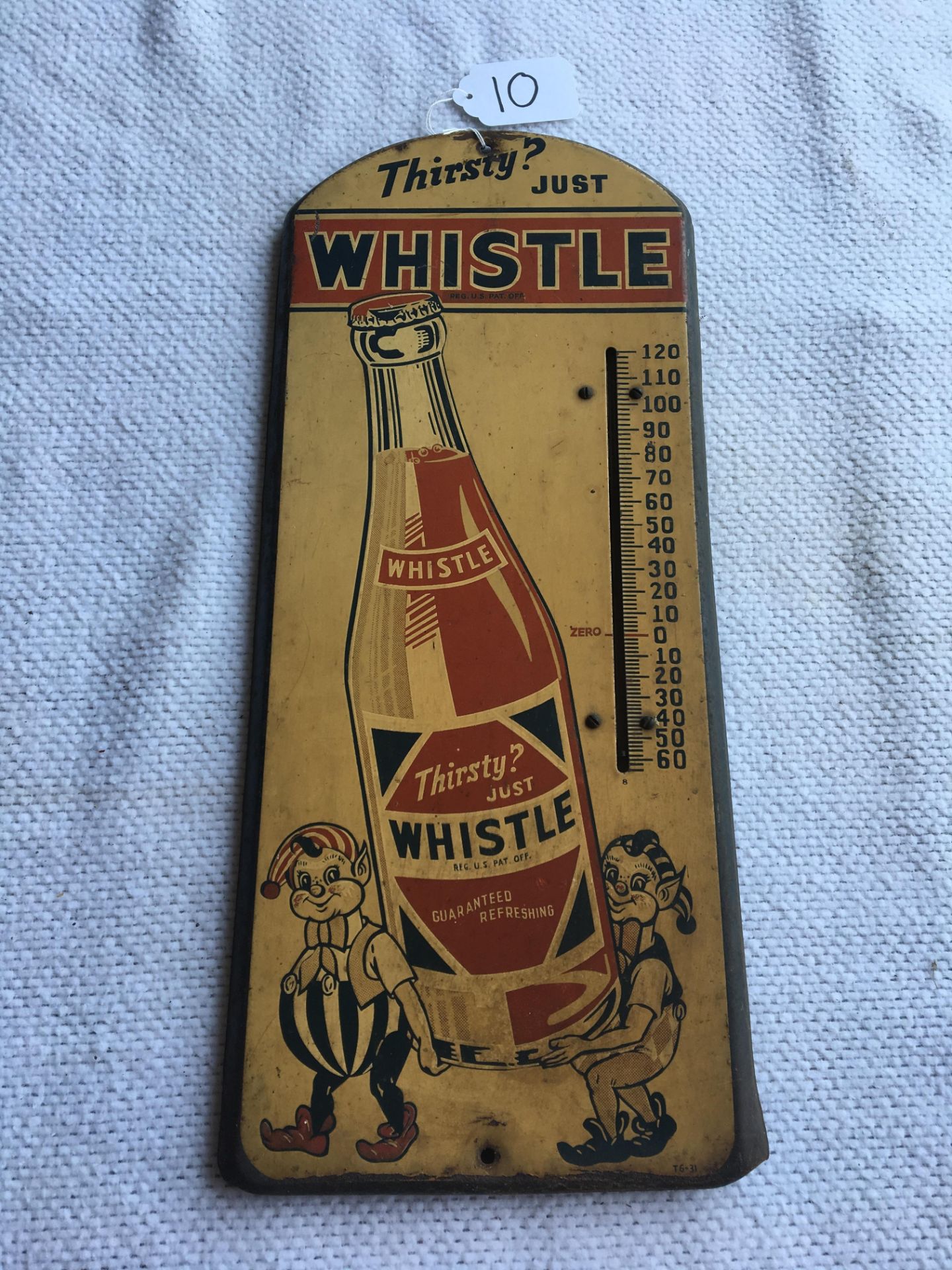 Whistle, 20 ½” Tall x 9” Wide, Thermometer (T6-31)