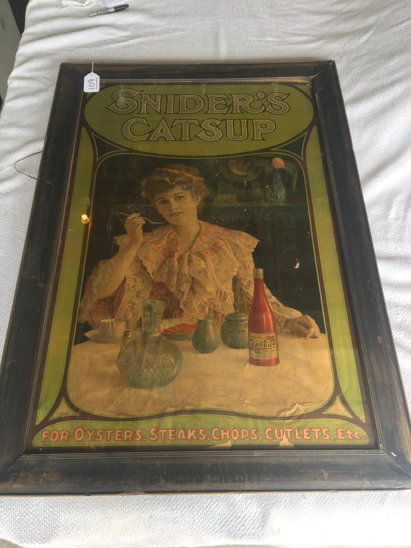 35” x 45 ½” Framed Snider's Catsup Poster