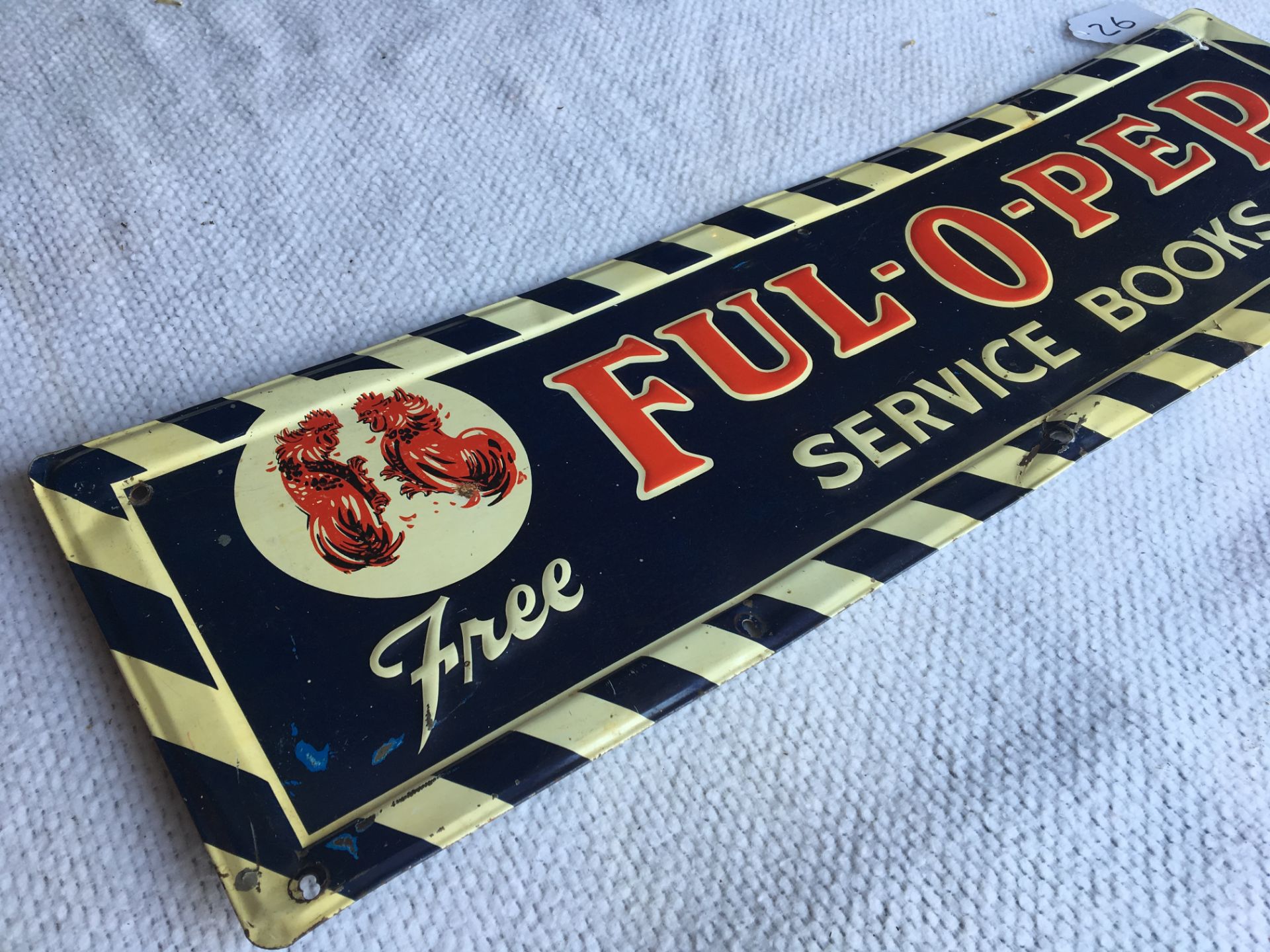 Ful-O-Pep Service Books, 8” x 27 ½”, Metal Sign - Image 2 of 2