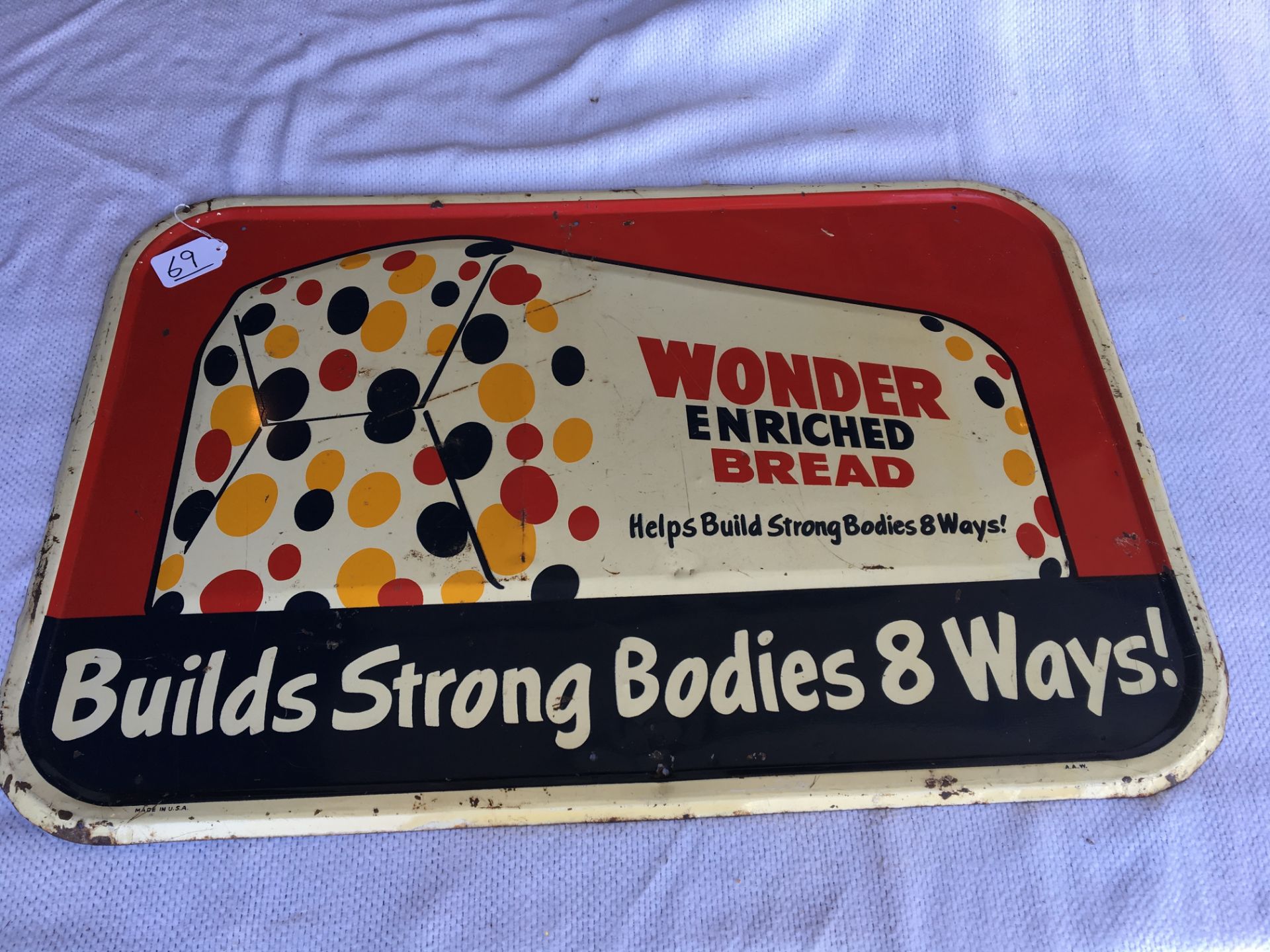 Wonder Bread, 25” x 36 ½”, Metal Sign, (USA A.A.W.)