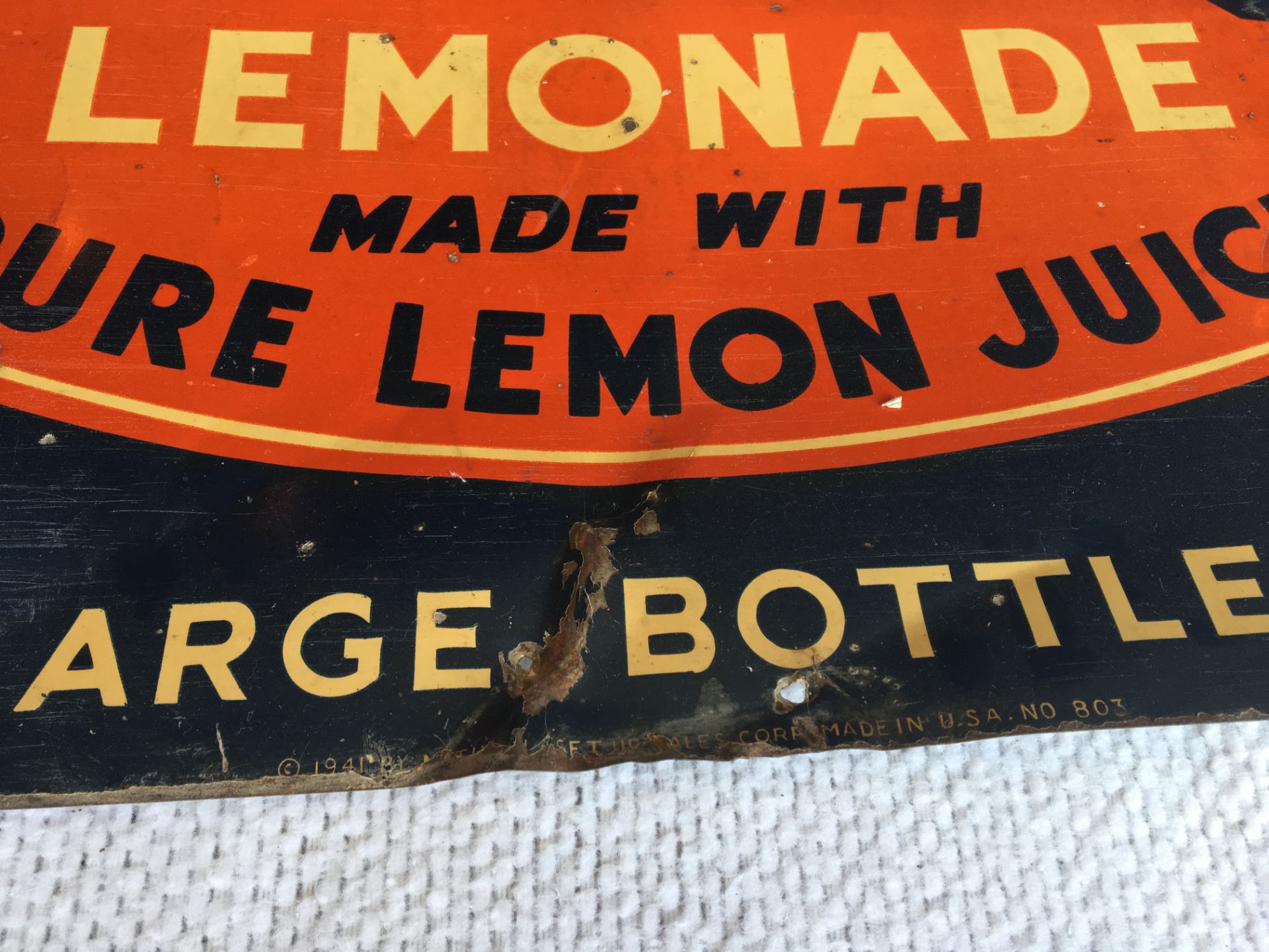 Sun Drop Lemonade, 23 ¼” x 17 ½”, Metal Sign (No. 803) - Image 2 of 2