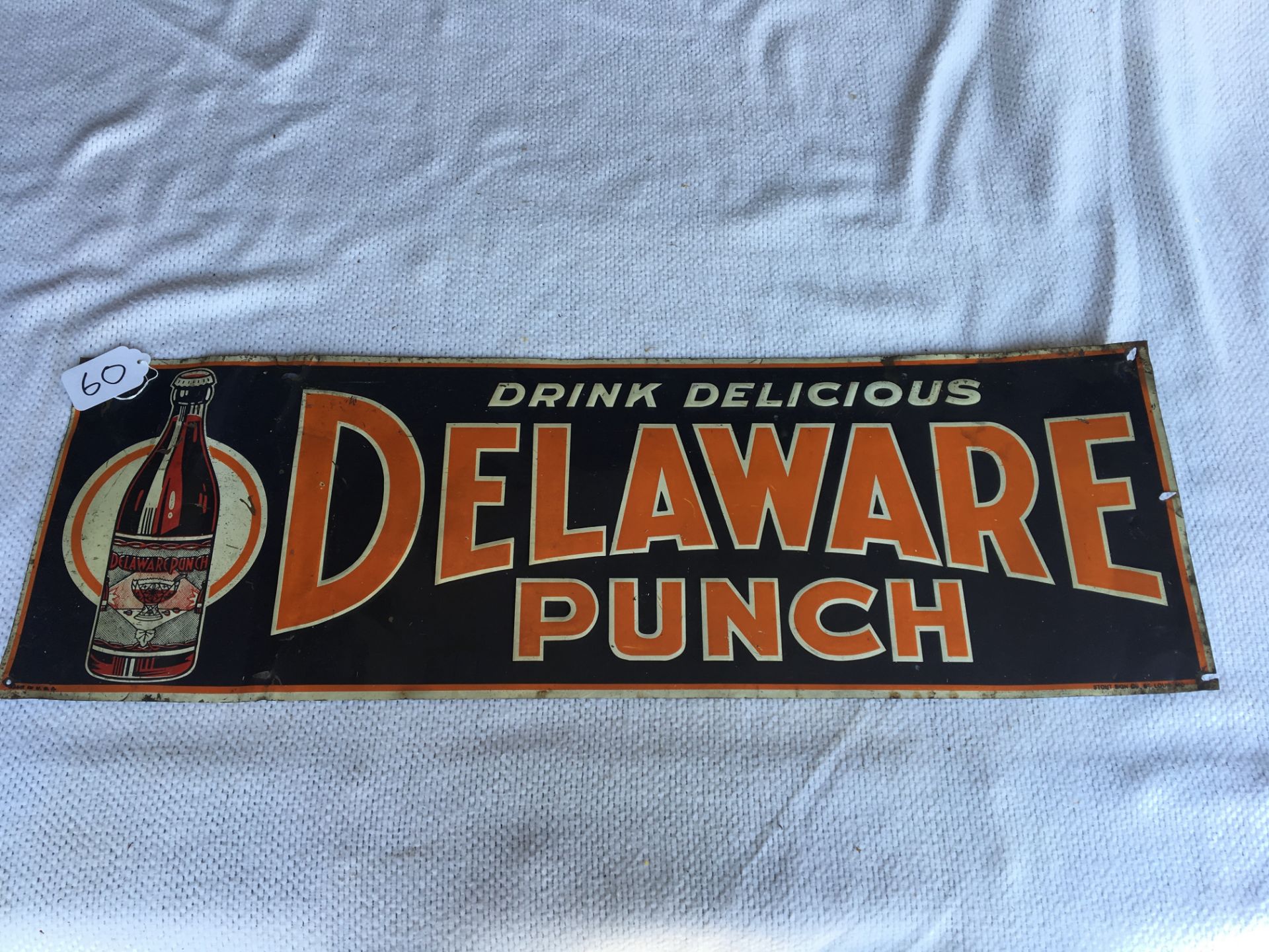 Delaware Punch, 35” x 11 ¼”, Metal Sign, Stout Sign Company