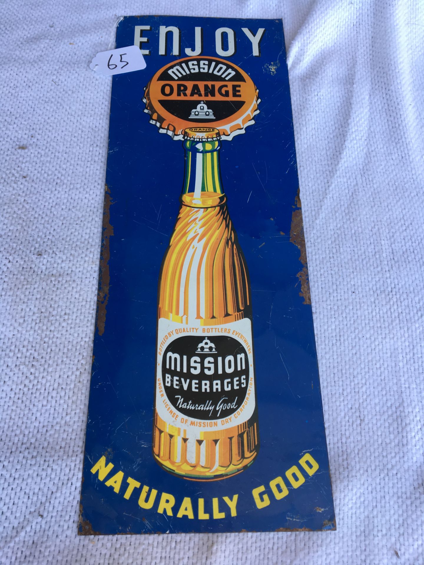 Mission Orange, 9” x 25”, Metal Sign