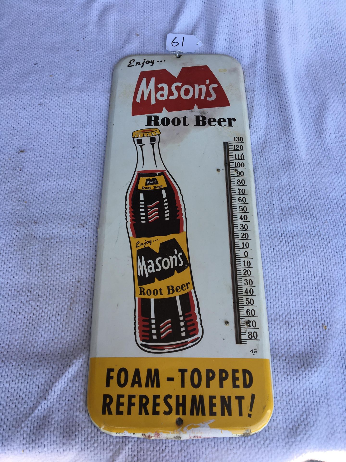 Mason's Root Beer, 10” x 26”, Thermometer