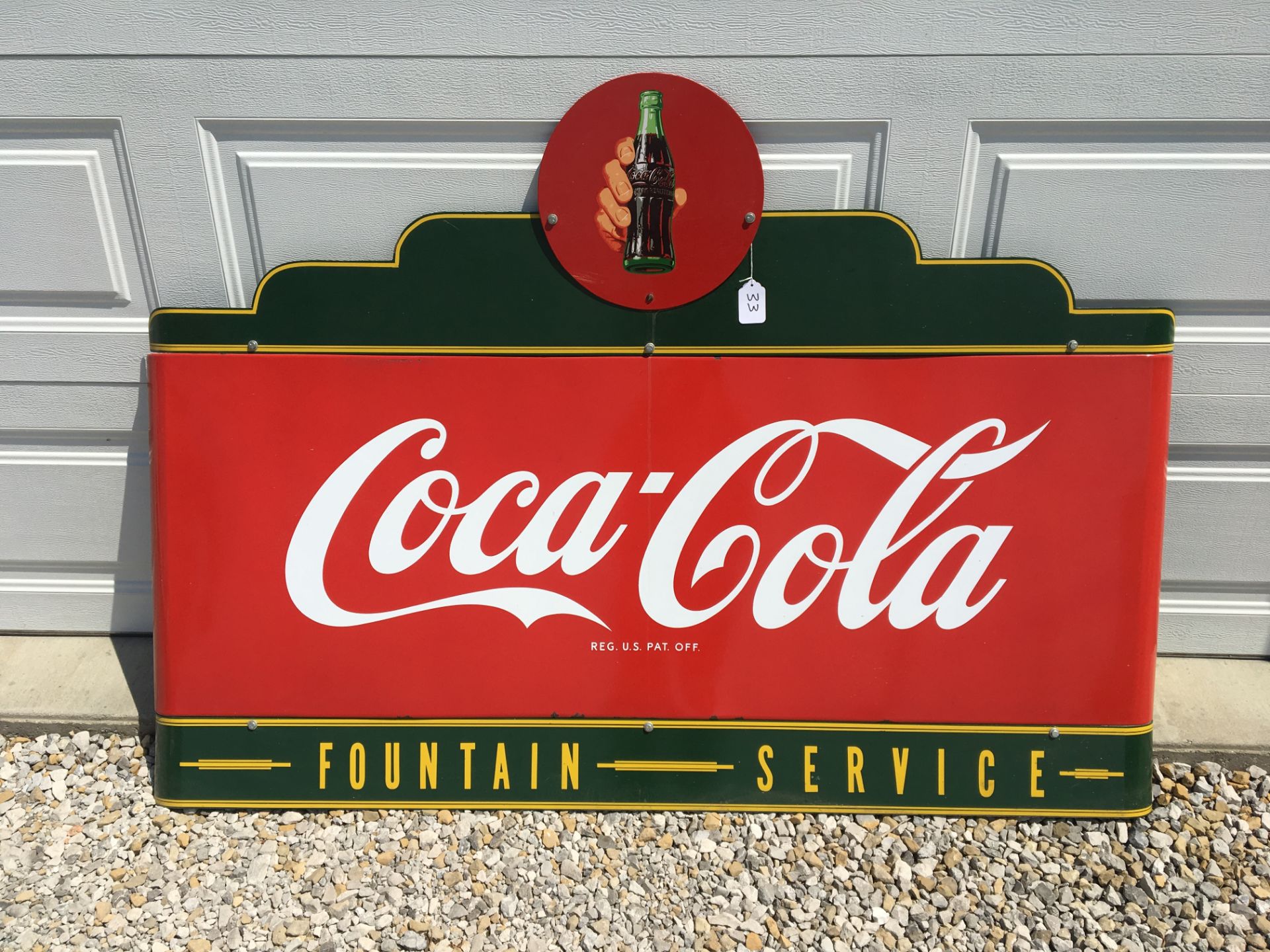 Coca-Cola, 47” Tall x 67 ½” Wide, Marquee Sign – Porcelain Center (SP)