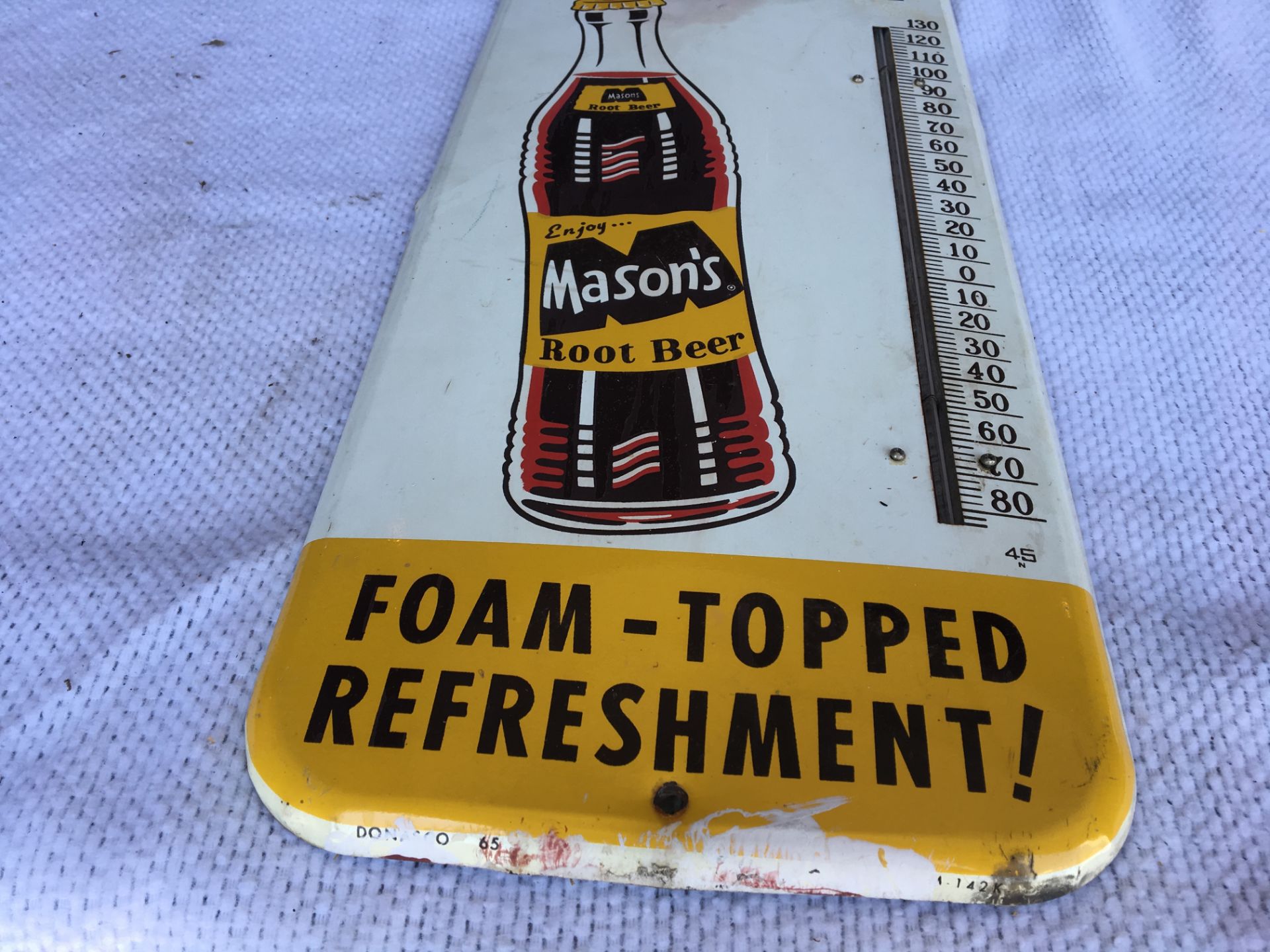 Mason's Root Beer, 10” x 26”, Thermometer - Image 2 of 2