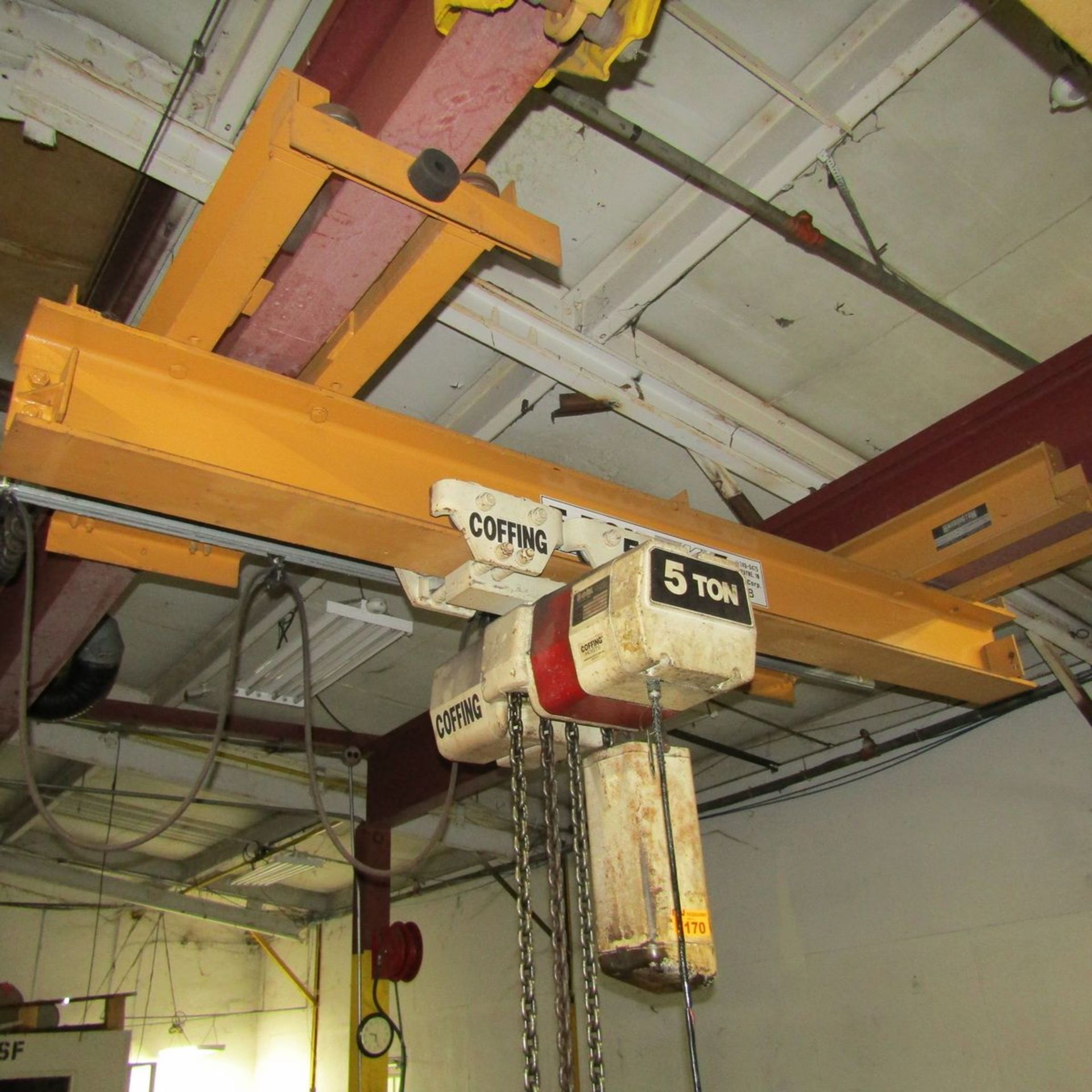 Coffing 5 Ton Overhead Crane, 96 " Travel (Asset Tag #7170)