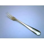 Zilveren drietandige vork Haags Lofje, ca 45gr Silver fork