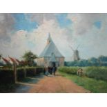 W. Hendrickse, 'Naar de kerk', olie op doek, ges., 40x60cm