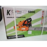 Gasoline chain saw, Kraftworld, new in box