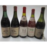 5 flessen wijn incl. Chinon 1964 1978 1979