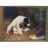 Decoratief honden schilderij20 x 25,5