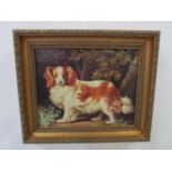 Decoratief honden schilderij 20 x25,5