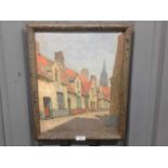 Henk MUNNIK (1912-1997) Brugge 50 x 40 Rechts onder gesigneerd A.H Munnik