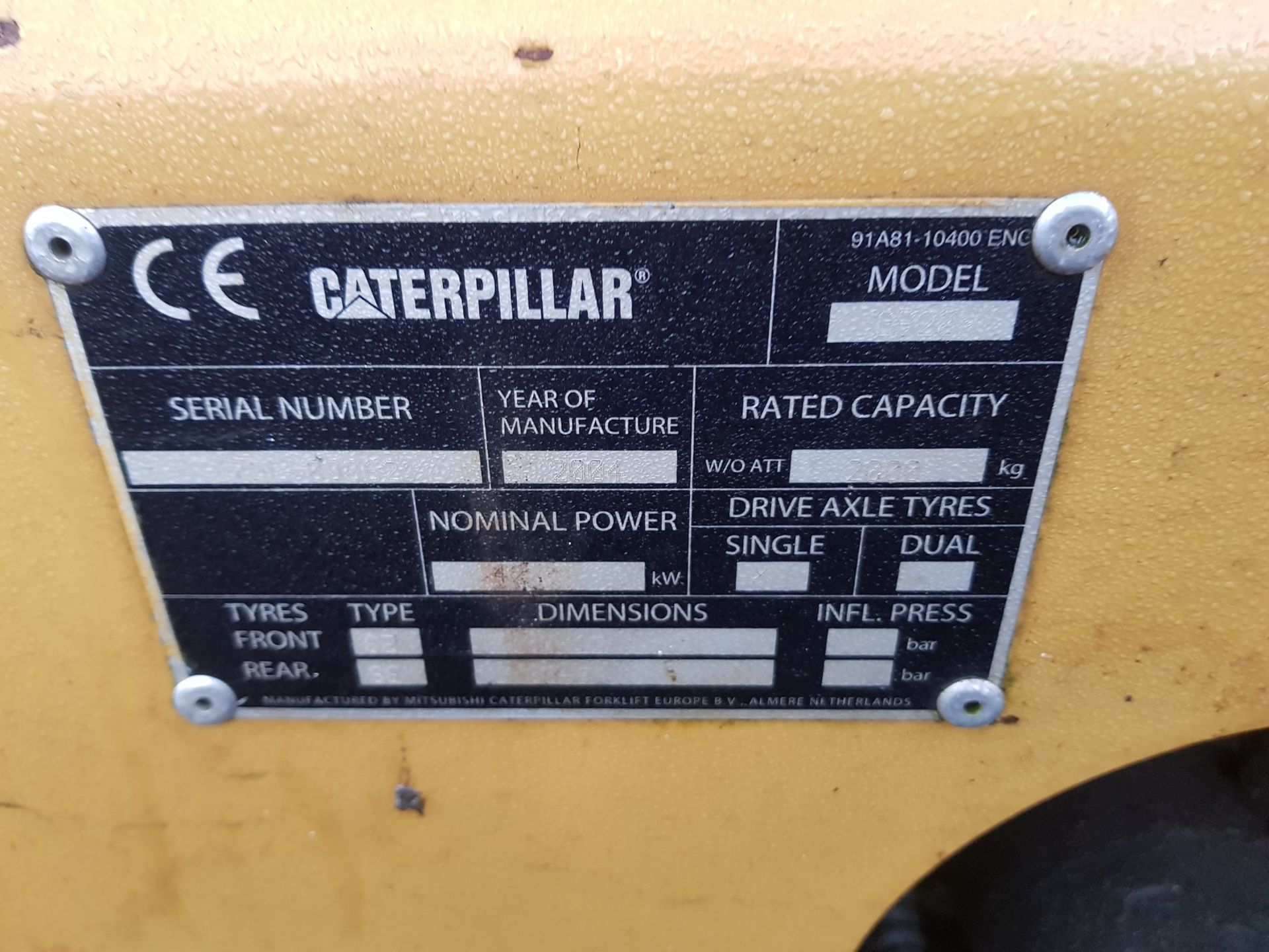 2004 CATERPILLAR GP20N 2 TONNE GAS FORKLIFT *PLUS VAT* - Image 2 of 5