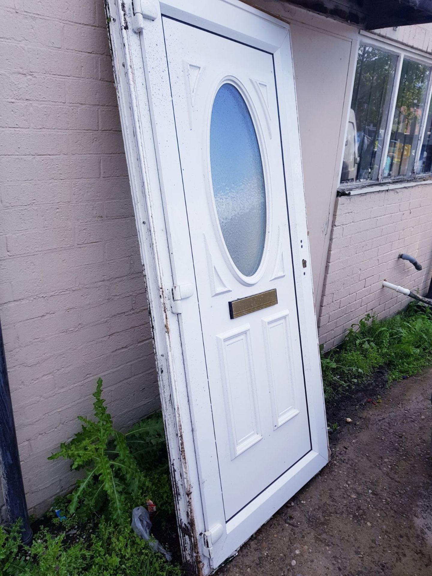 PVC DOOR 79 1/4 X 36 3/4, NO KEYS *NO VAT*