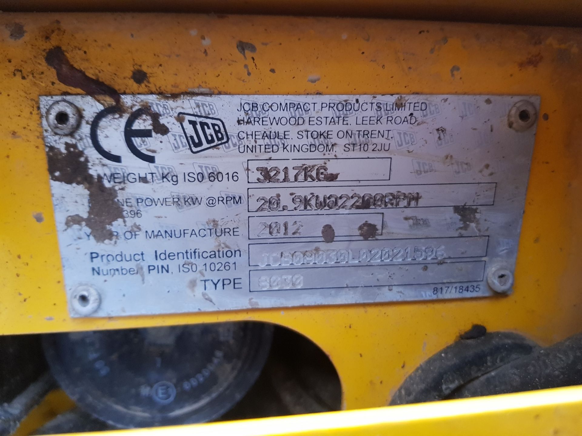 2012 JCB TRACKED MINI DIGGER / EXCAVATOR 3.2 TONNE *PLUS VAT* - Image 8 of 9