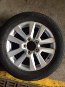 T - 20" TOYOTA LAND-CRUISER WHEEL, REMOVED AS A SPARE WHEEL *NO VAT*   285/50R20 DUNLOP TYRE