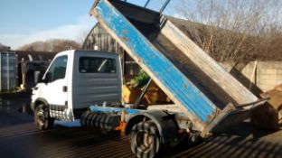 2006/06 REG IVECO DAILY 60C17 WHITE / BLUE DIESEL TIPPER, SHOWING 2 FORMER KEEPERS *PLUS VAT*