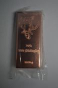 GENUINE .999 = 99.9% PURE COPPER BULLION 1KG  - ELEPHANT FACE! THIS AUCTION IS FOR ONE BAR 1KG