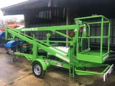 CHERRY PICKER ACCESS PLATFORM, NIFTY 120, HYDRAULIC LEGS, EXCELLENT CONDITION, HARDLY USED