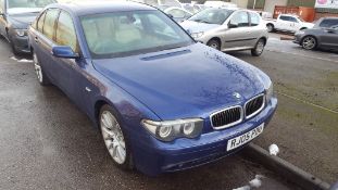 2005/05 REG BMW 745I SE AUTOMATIC BLUE 4 DOOR SALOON, SHOWING 2 FORMER KEEPERS *NO VAT*