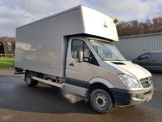 2009/58 REG MERCEDES SPRINTER SILVER BOX VAN LUTON VAN WITH TAIL LIFT *NO VAT*