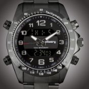 MENS INFANTRY ARMY SPORT DIGITAL QUARTZ WRIST WATCH CHRONOGRAPH STAINLESS STEEL