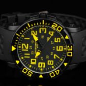 MENS INFANTRY INFILTRATORYELLOW/BLACK DIGITAL QUARTZ WRIST WATCH CHRONOGRAPH STAINLESS STEEL