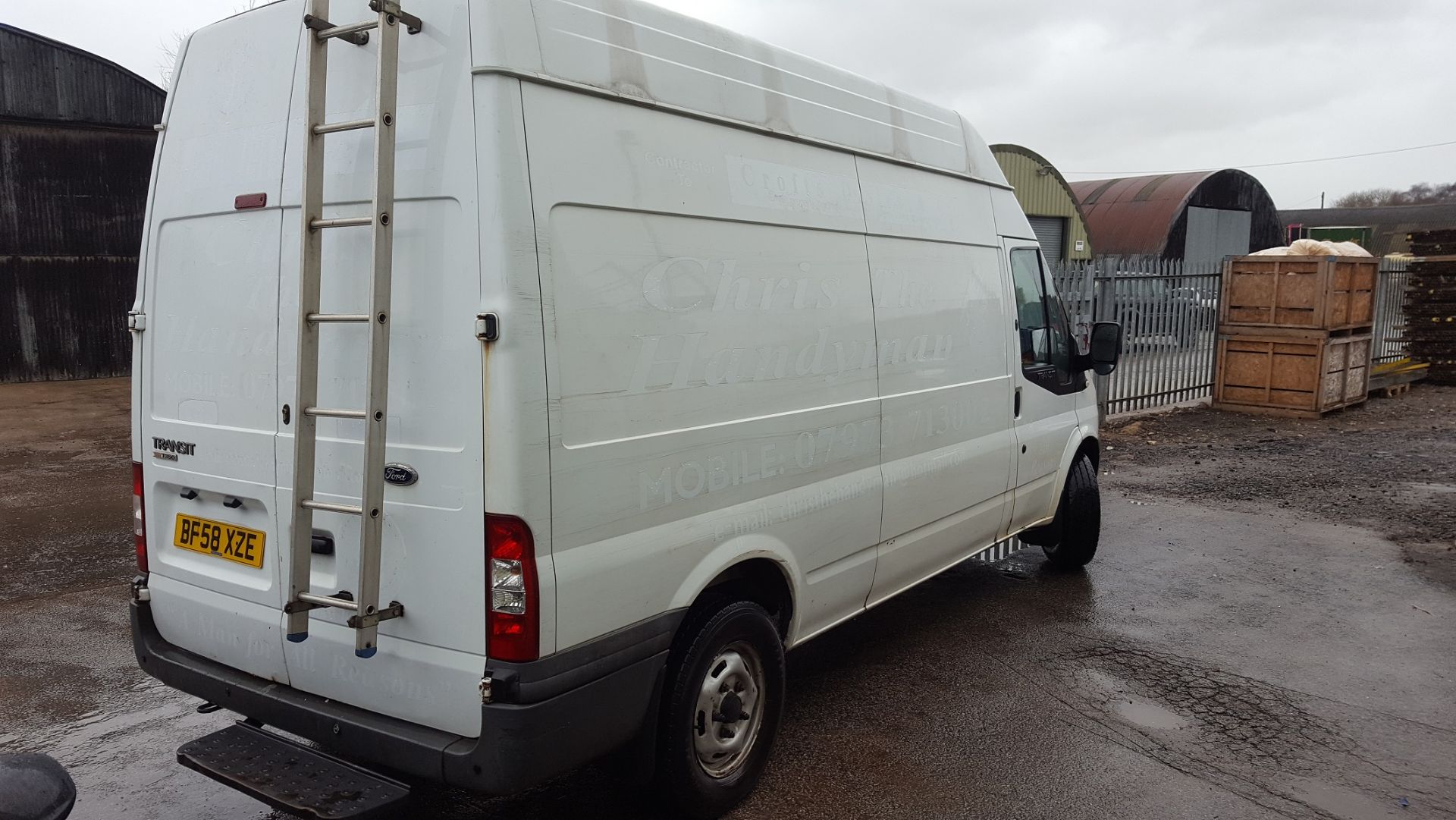 2008/58 REG FORD TRANSIT 115 T350L RWD WHITE DIESEL PANEL VAN *PLUS VAT* - Image 5 of 12