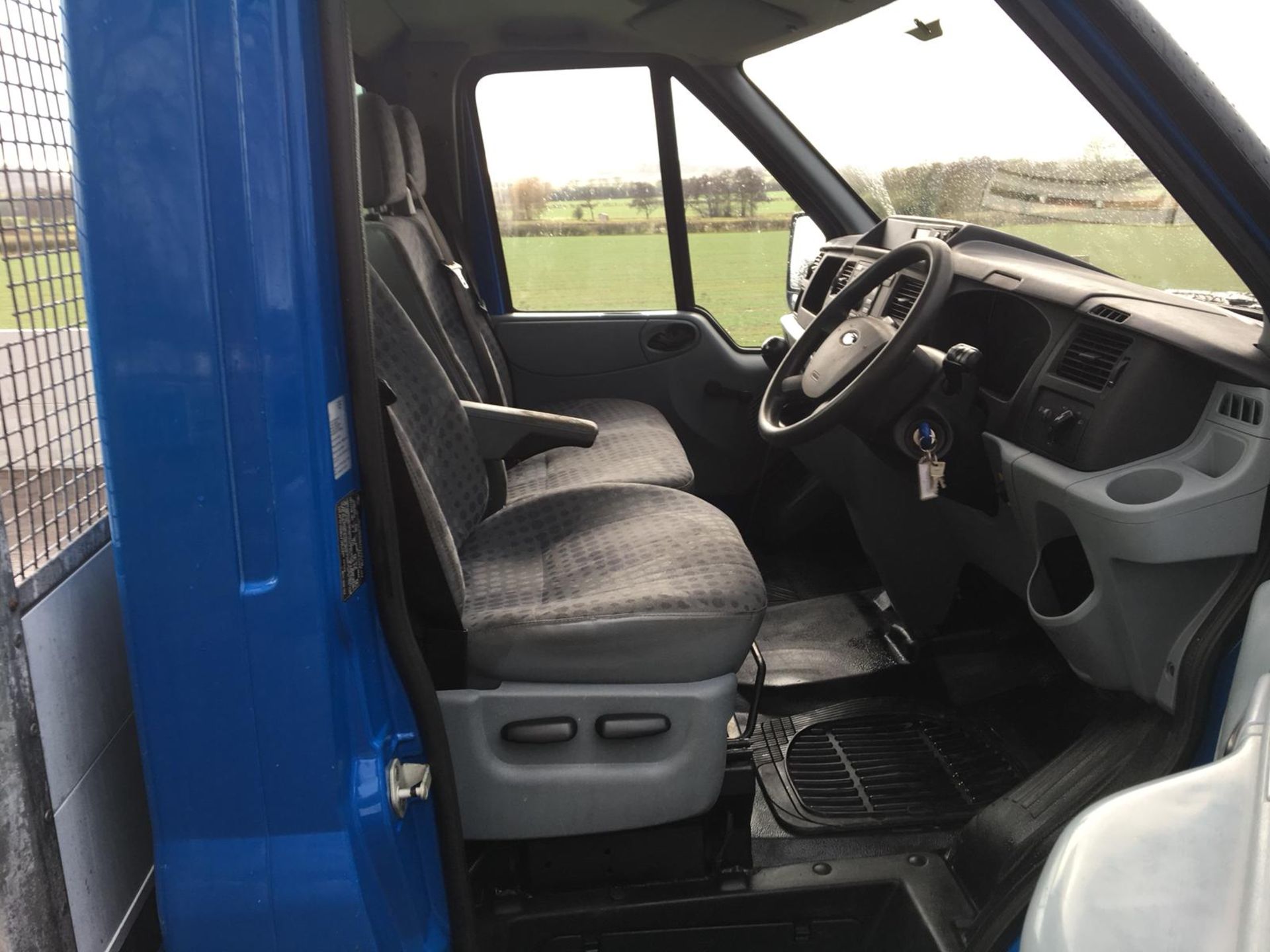 2007/07 REG FORD TRANSIT 115 T350L RWD DIESEL BLUE DROPSIDE LORRY WITH TAIL LIFT *NO VAT* - Image 8 of 12