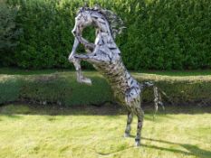 HUGE REARING HORSE STATUE 11FT HIGH