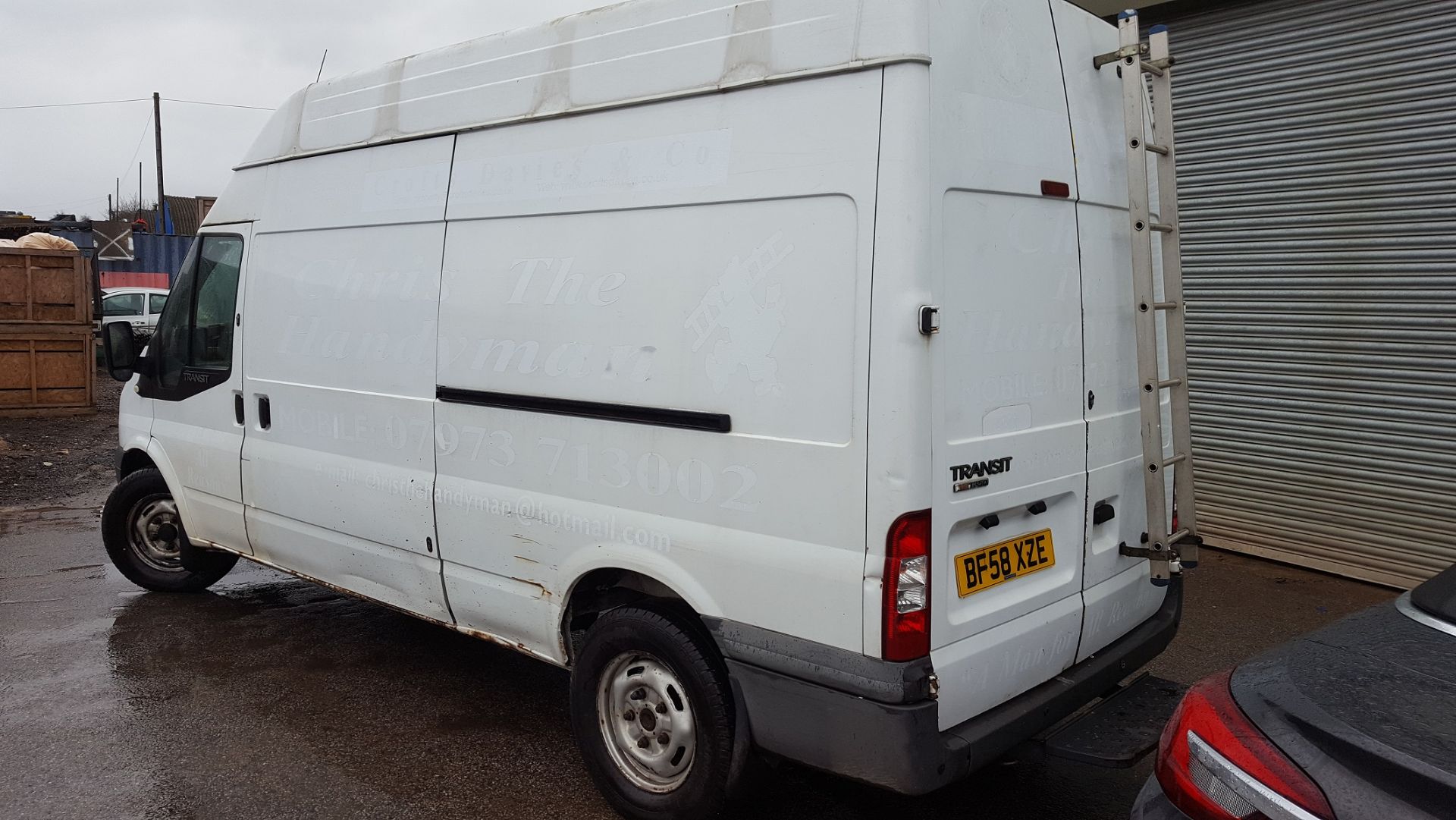 2008/58 REG FORD TRANSIT 115 T350L RWD WHITE DIESEL PANEL VAN *PLUS VAT* - Image 2 of 10