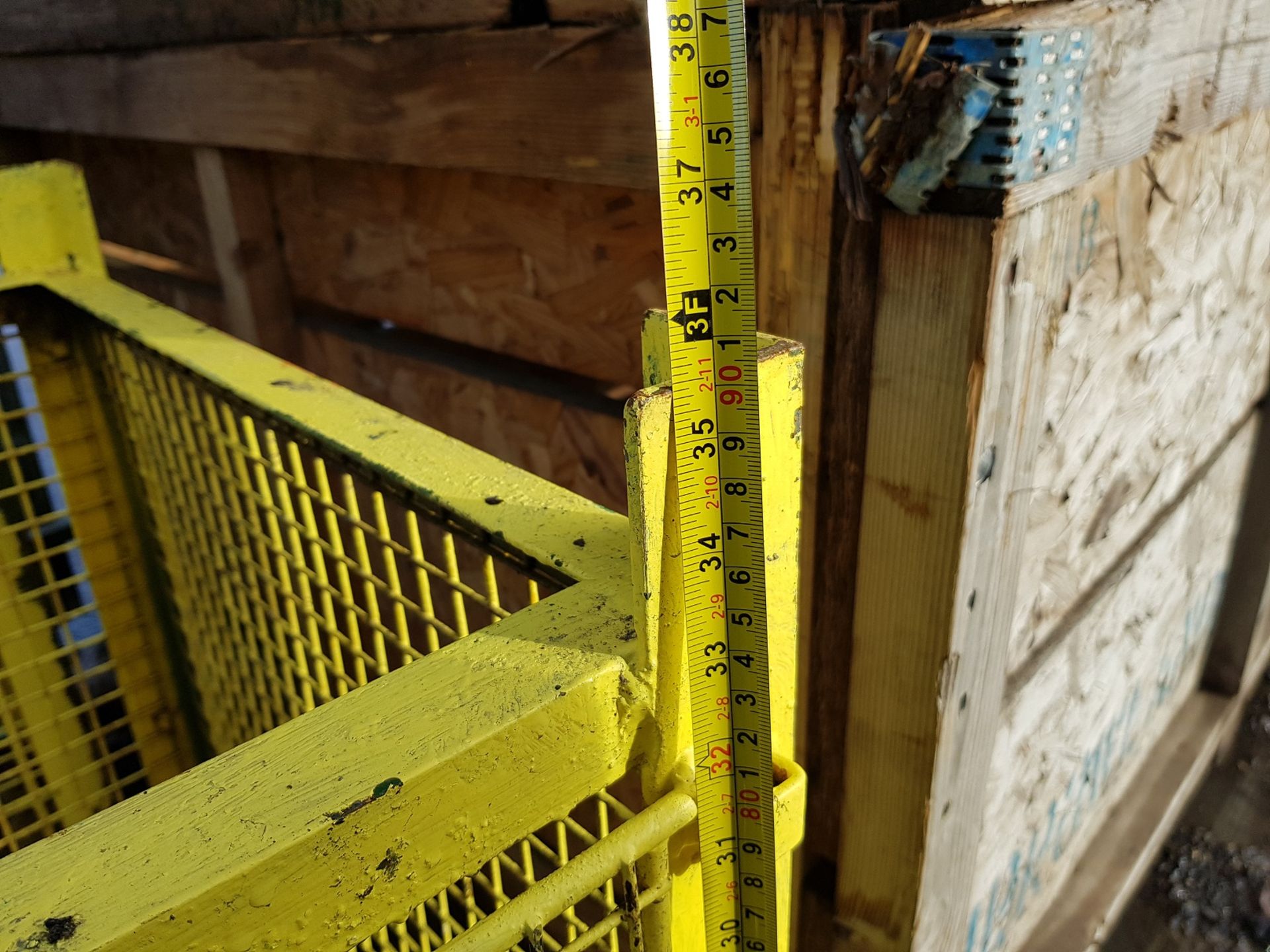 X9 YELLOW MESH STILLAGES IN TOTAL - IDEAL FOR STORAGE / LOGS ETC. *PLUS VAT* - Image 6 of 6