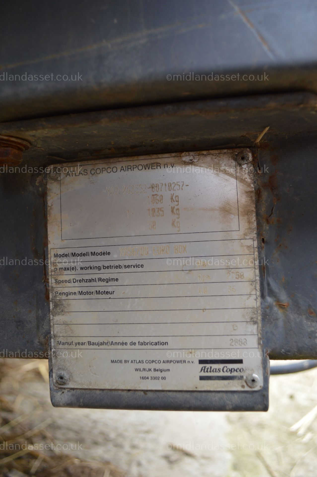 2008 ATLAS COPCO XAS 67 COMPRESSOR/GENERATOR - Image 7 of 7