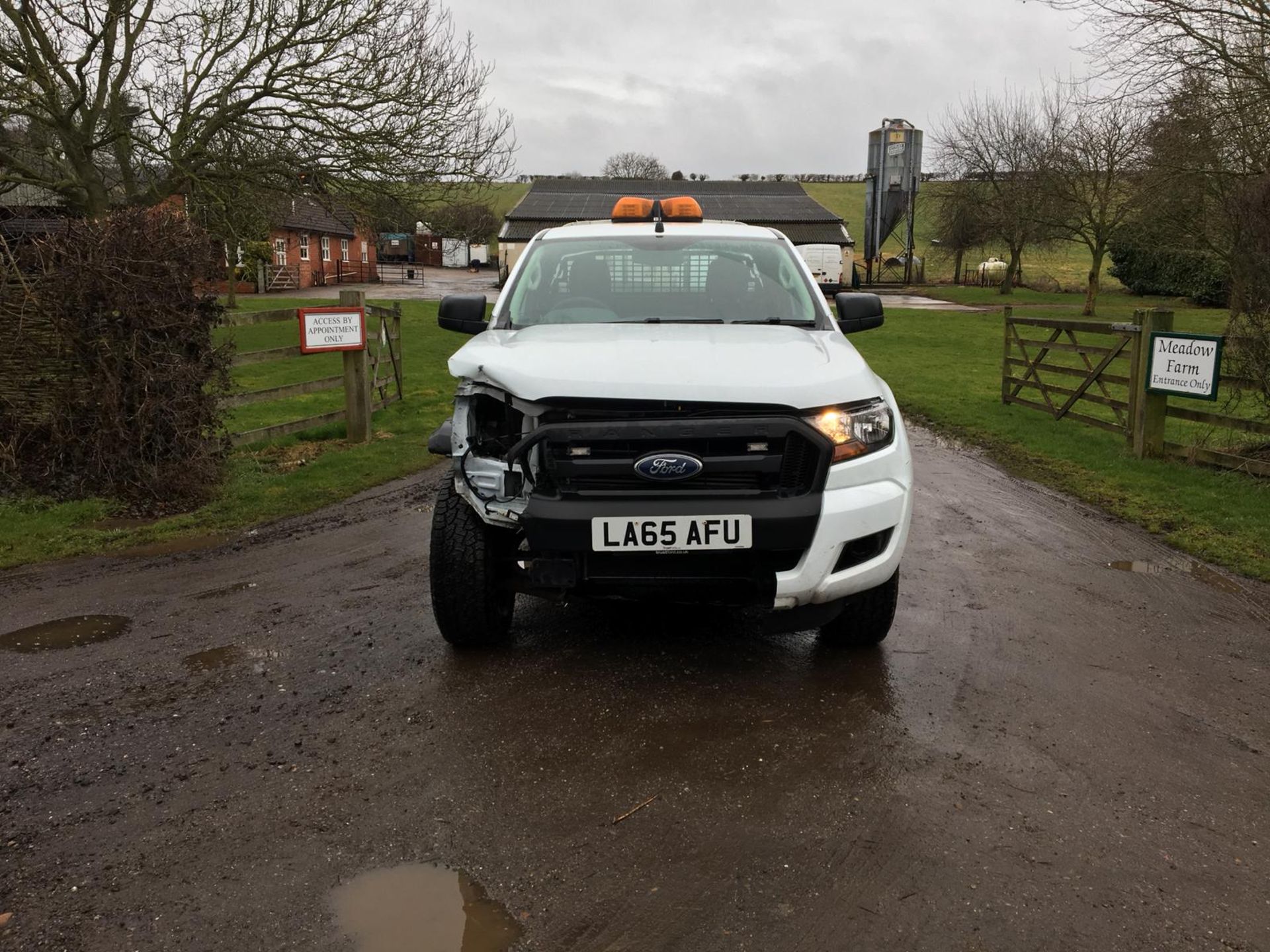 2016/65 REG FORD RANGER XL 4X4 DCB TDCI WHITE DIESEL PICK-UP, SHOWING 0 FORMER KEEPERS *NO VAT* - Image 3 of 12