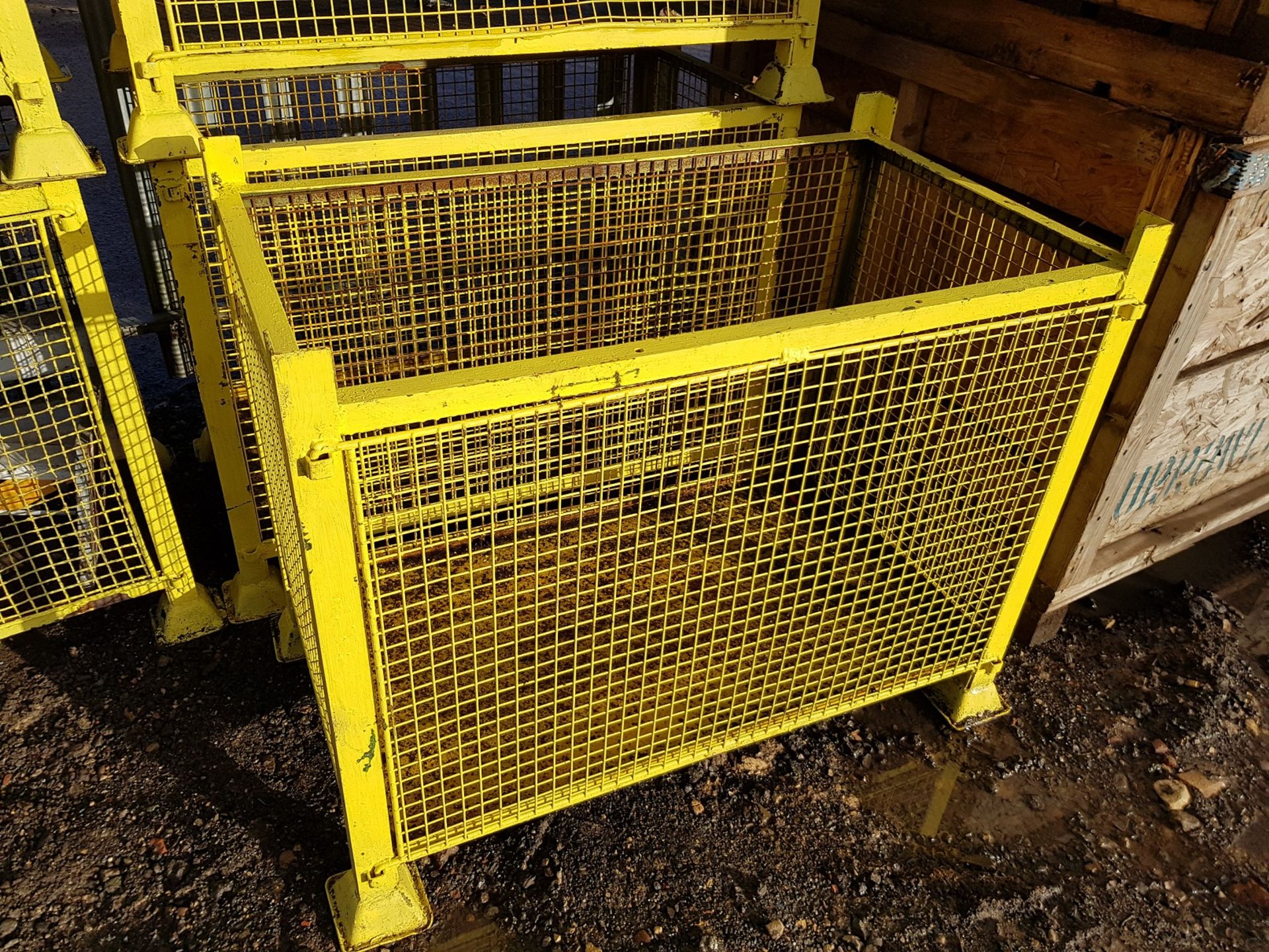 X9 YELLOW MESH STILLAGES IN TOTAL - IDEAL FOR STORAGE / LOGS ETC. *PLUS VAT* - Image 2 of 6