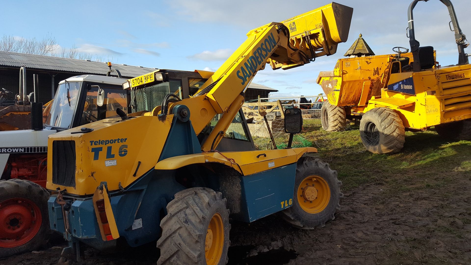 1998/S REG SANDERSON TELEPORTER BLUE/YELLOW DIESEL AGRICULTURAL MACHINERY *PLUS VAT* - Image 4 of 15