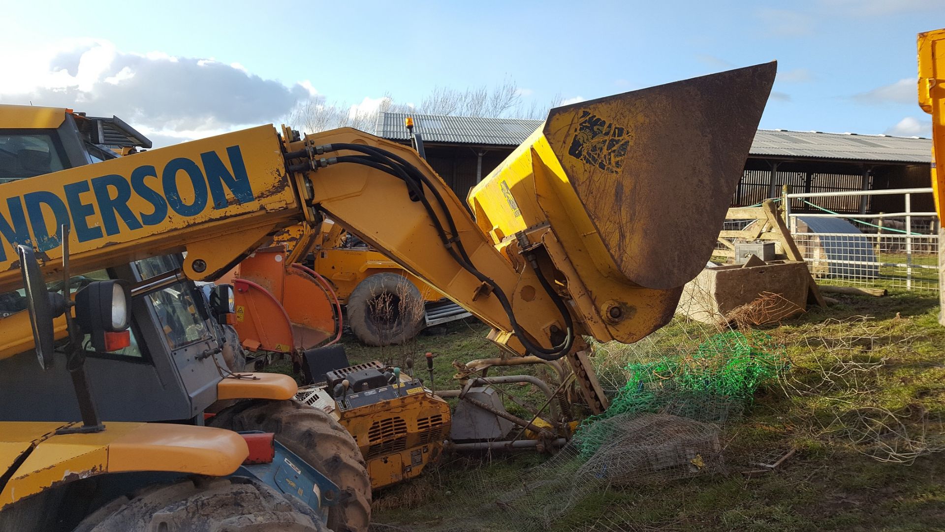 1998/S REG SANDERSON TELEPORTER BLUE/YELLOW DIESEL AGRICULTURAL MACHINERY *PLUS VAT* - Image 2 of 15