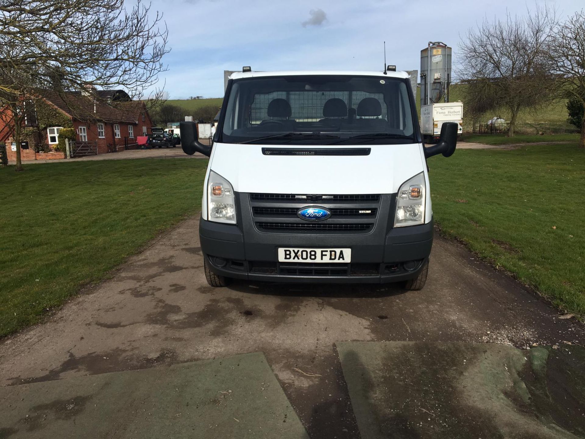 2008/08 REG FORD TRANSIT 100 T350M RWD WHITE DIESEL DROPSIDE, SHOWING 0 FORMER KEEPERS *NO VAT* - Image 2 of 17