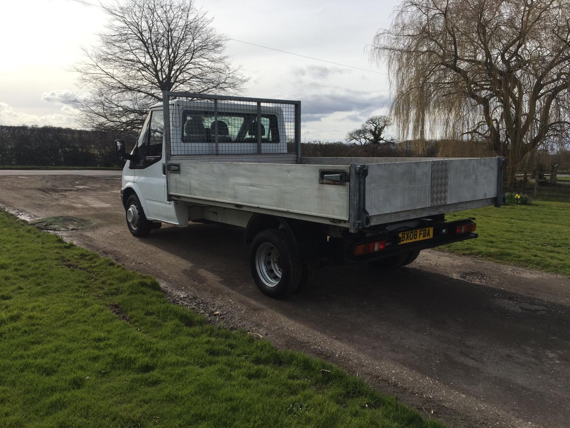 2008/08 REG FORD TRANSIT 100 T350M RWD WHITE DIESEL DROPSIDE, SHOWING 0 FORMER KEEPERS *NO VAT* - Image 6 of 17