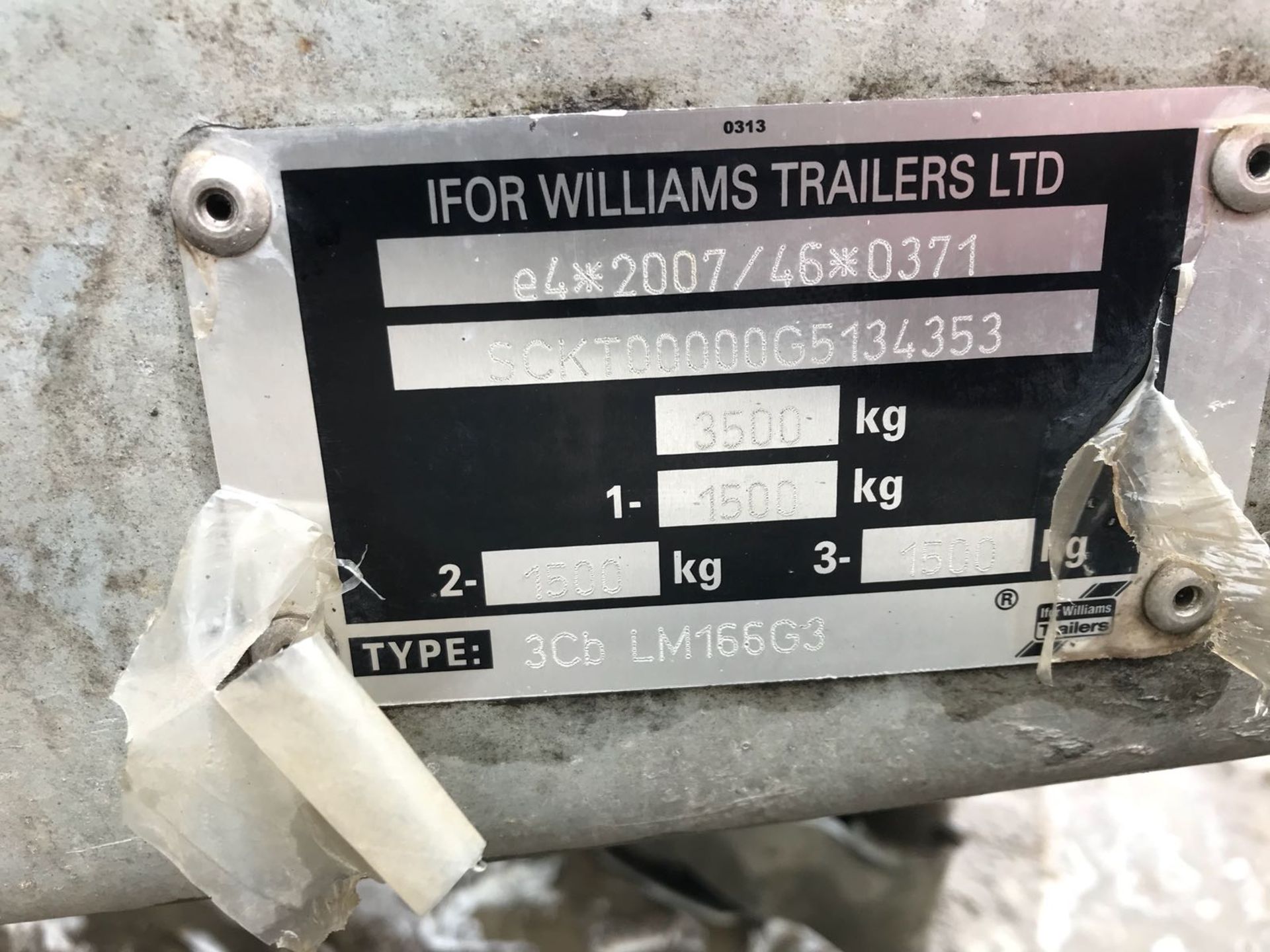 2017 IFOR WILLIAMS TRI-AXLE 3.5T TRAILER WITH RAMPS *PLUS VAT* - Image 3 of 6