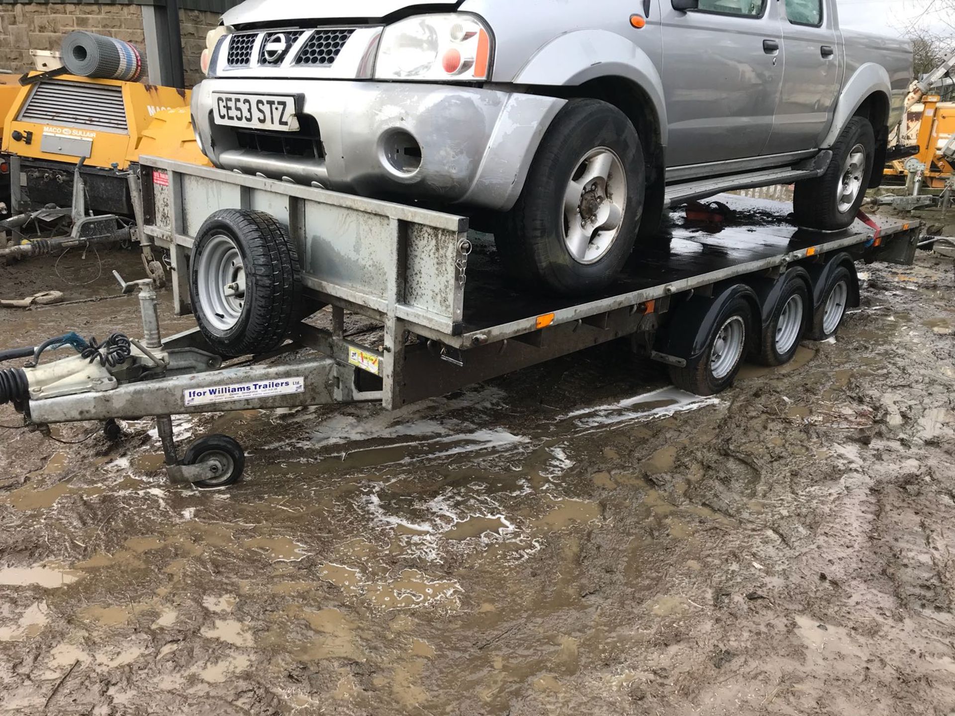 2017 IFOR WILLIAMS TRI-AXLE 3.5T TRAILER WITH RAMPS *PLUS VAT* - Image 2 of 6