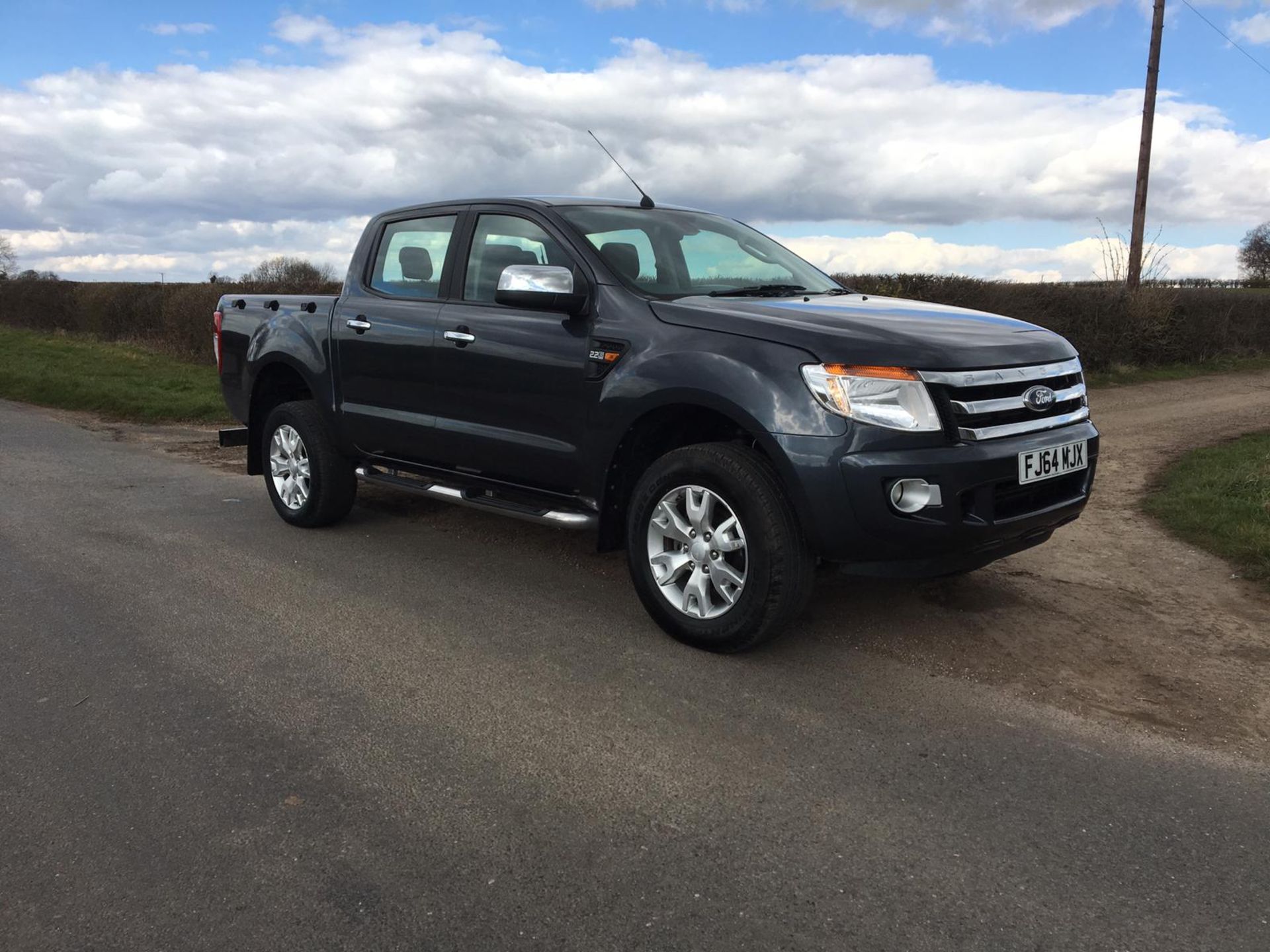 2015/64 REG FORD RANGER DIESEL GREY PICK-UP 2.2, SHOWING 0 FORMER KEEPERS *NO VAT*