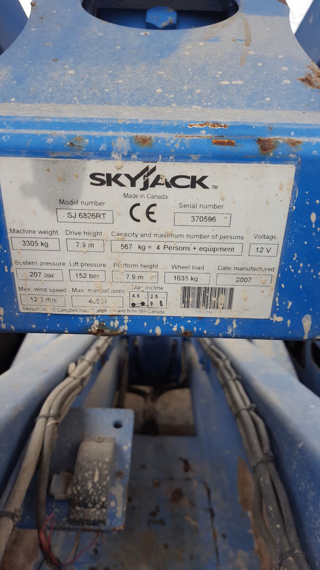 2007 SKYJACK 7.8M SCISSOR LIFT, STARTS, LIFTS AND DRIVES *PLUS VAT* - Image 6 of 6