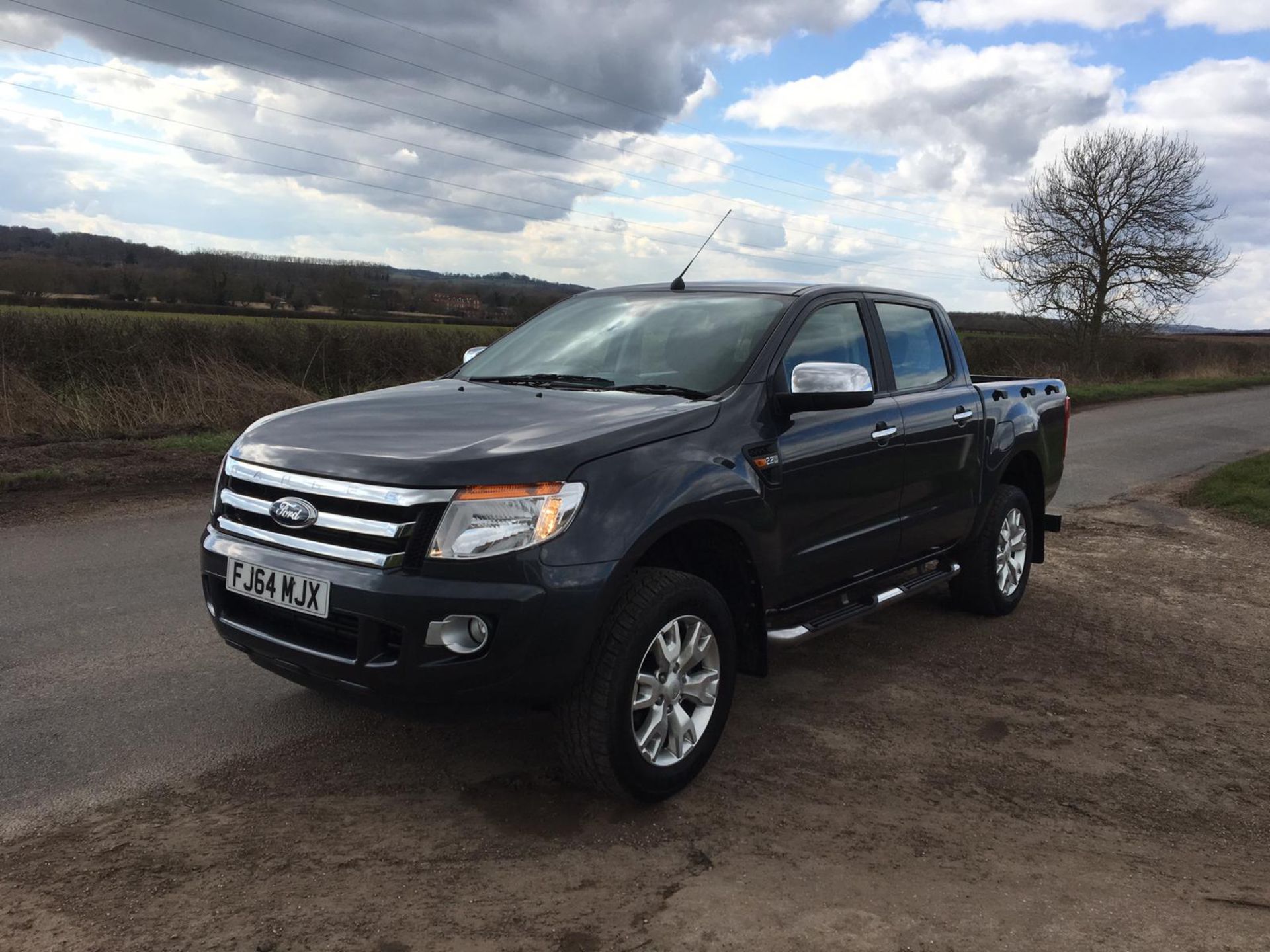 2015/64 REG FORD RANGER DIESEL GREY PICK-UP 2.2, SHOWING 0 FORMER KEEPERS *NO VAT* - Image 3 of 15